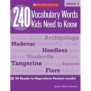 240 Vocabulary Words Kids Need To Know, Grade 5